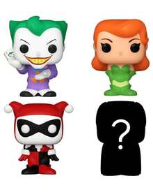 Funko Bitty Pop Batman Villains 4 Packs Mini Vinyl Figure Set, Harley Quinn Poison Ivy The Joker With Mystery Character, Collectible Shelf Decor - Multicolor - View 4