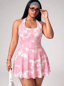 CourtClass CourtClass 2026 Spring/Summer New Women's Plus Size Tie-Dye Sports Dress - Multicolor - View 3