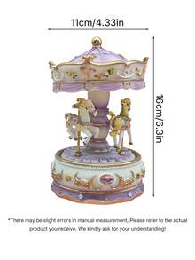 Carousel Music Box, Birthday Gift, Home Decoration, Bedroom Ornament - Multicolor - View 4
