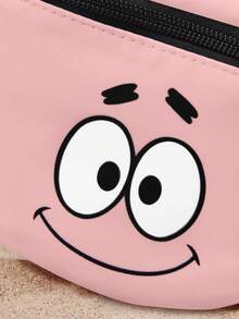 SpongeBob SquarePants | SHEIN 1 Pc Pink Starfish Cartoon Themed Polyester Fanny Pack, Lightweight Adjustable Waist Bag For Crossbody Use, Small Casual Sling Bag For Travel & Daily Use, Perfect Gift For Cartoon Fans - Pink - View 6