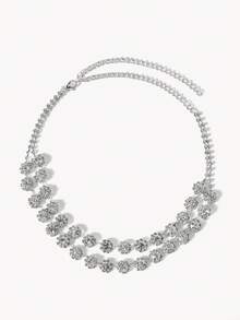 Opalesca 2 Miếng Lung linh Rhinestone đầy đủ Tiệc cưới Cô dâu  Bộ trang sức Đối với phụ nữ - Bạc - Xem 6