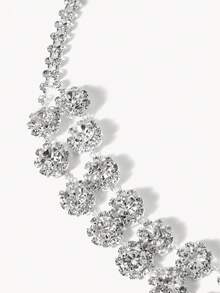 Opalesca 2 Miếng Lung linh Rhinestone đầy đủ Tiệc cưới Cô dâu  Bộ trang sức Đối với phụ nữ - Bạc - Xem 7