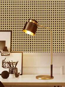 Vintage Honeycomb Rattan PVC Self-Adhesive Wallpaper, Waterproof Wear-Resistant Wall Sticker For Homestay Decoration Live Streaming Background DIY Wall Decor Honeycomb Bamboo Woven Texture, Perfect For Homestay, Live Streaming Room - 1PC - View 7