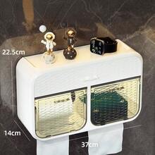 Wall-Mounted Toilet Paper Box Holder For Bathrooms. Toilet Paper Roll Box For Waterproof And Stain-Resistant Toilet Paper. - Multicolor - View 9
