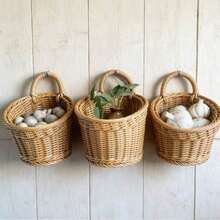 Vintage Style Wall Hanging Kitchen Storage Basket - Multi-Functional Hanging Organizer Basket With Hooks, Suitable For Condiments, Cooking Utensils, Spices - Space-Saving Rustic Style Decorative For Cabinet, Pantry, Small Kitchen - Mocha Brown - View 8