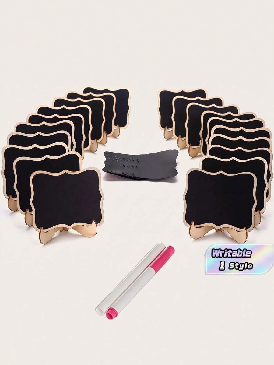20Pcs Mini Chalkboard Signs For Food With Easel Stand, Small Chalk Board For Wedding Signs, Food Signs, Place Cards, Message Board, Party Supplies And Event Decorations