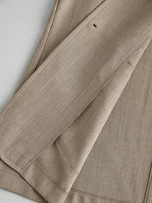 Core Aspect Blazer Pria Gaya Klasik Warna Polos dengan Kancing, Lengan Panjang, untuk Kantor Bisnis - Khaki - View 5