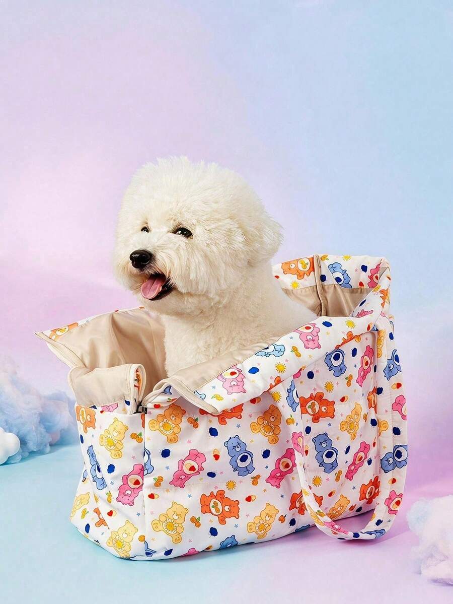 Care Bears X PETSIN Large Zipper Tote Bag, Spacious Travel & Weekender Carryall - Multicolor - View 1