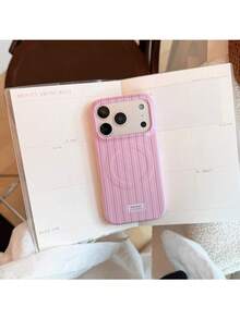 ShellaStory Film Lembut Cocok Untuk Casing Ponsel 17pm Apple 16 Titik Bintang Braket Magnetik 15 Garis Benturan Warna 17 Mode, Personalisasi, Kreativitas, Geometri, Gaya Sederhana, Gaya Benturan Warna, Niche, Gaya Ins - Berwarna merah muda - View 5