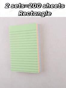 100/200 Sheets Lined Sticky Notes (4 Colors) – Portable Student Note Markers – Self-Adhesive & Easy To Apply – For Office, Home, And School – Available In Large And Small Sizes – Handy Office & Back-To-School Essential - Multicolor - View 12