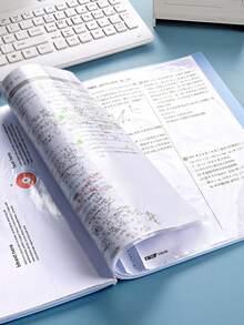 Carpeta de documentos de unicolor multicapa tamaño A4 con páginas interiores transparentes para la gestión de documentos, gran capacidad, organizador, útiles escolares, equipo de estudio esencial para la organización - Multicolor - Ver 3