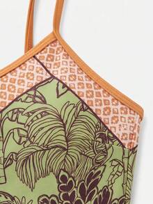 Swim Oasis 26SS 春夏度假風 魚骨波西米亞風 一件式泳衣附短褲 2件套 - 彩色 - 查看 8
