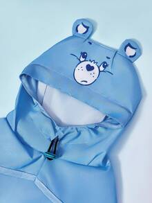 Care Bears X PETSIN Jas Hujan Hewan Peliharaan Berkerudung Lucu dengan Motif Awan - Baby Blue - View 7