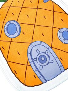 SpongeBob SquarePants | SHEIN 1件裝鳳梨屋造型裝飾地毯，適用於客廳、臥室、樓梯，防滑底面，柔軟材質 - 橘色 - 查看 4