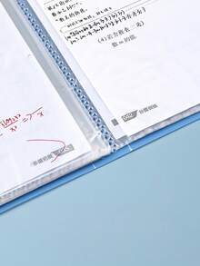 Carpeta de documentos de unicolor multicapa tamaño A4 con páginas interiores transparentes para la gestión de documentos, gran capacidad, organizador, útiles escolares, equipo de estudio esencial para la organización - Multicolor - Ver 7