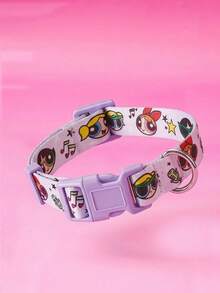 THE POWERPUFF GIRLS X PETSIN POWERPUFF GIRLS 1pc Cute Cartoon Dog Collar, Lightweight Webbing With Fun Pink Design, Adjustable Comfortable Neck Strap For Small And Medium Dogs, Stylish And Playful Everyday Wear - Multicolor - View 11