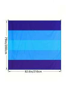 1 PC Waterproof Sandproof QuickDry Portable Foldable Lightweight Durable AntiSand EasyClean Compact Beach Blanket Picnic Mat For Travel Camping Hiking Outdoor Adventure Summer Essential Gear MustHave Perfect For Beach Day Picnic Trip - multicolor - View 3