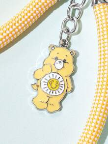 SHEIN X Care Bears 時尚可愛卡通鋅合金黃色手工手機掛繩 中性卡通手機掛繩 手機吊飾 - 黃色 - 查看 2