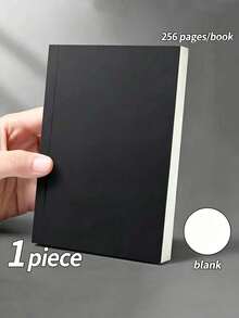A6 Thickened Black Notebook, 128 Sheets, Ruled/Grid/Blank, Practical For Students, School Supplies, Back To School - A6 - View 12