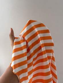 ZzzCrew Halloween Striped Pumpkin Print Women's Camisole Nightgown - Orange - View 8