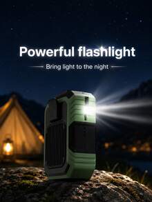 Teckwe 1件ABS材質無葉強風低噪音USB充電便攜式腰掛風扇，可掛頸、手持、桌面使用，適用戶外運動、露營、登山等；電池容量：4000mAh（本產品不含數據線） - 多色 - 查看 4