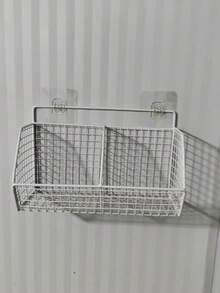 Durable Metal Wall-Mounted Kitchen Basket Rack, Multi-Functional Kitchen Storage Organizer, Can Hang Spices, Garlic, Onions, Vegetables, Effectively Improve Kitchen Space Utilization And Reduce Clutter - Black - View 4