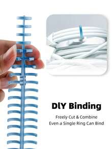 10pcs Multicolor A4 Detachable Loose-Leaf File Binding Rings, 30-Hole Plastic Rubber Rings For Organizing Documents, School & Office Supplies |Vivid Colors | Flexible Ring Hole Removable Plastic Binding Coil Spiral Rings,School Supplies,Back To School - Multicolor - View 5
