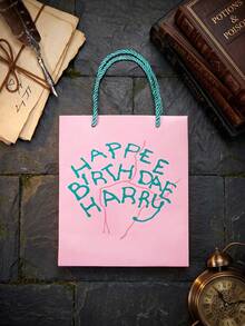 HARRY POTTER X POKOJA LAND 1 buah Tas Kado Kertas dengan Pegangan dan Motif Ajaib, Bahan Kertas, Bahan Kertas Kokoh, Kemasan Kado Liburan, Untuk Perayaan Liburan - A-merah muda - View 2