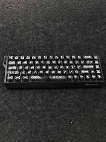 Printed Pattern Transparent Carbon Fiber Texture Keycaps, Clear Light Through Custom Mechanical Keyboard Replacement Keycaps, Only Keycaps, No Keyboard Included - View 8
