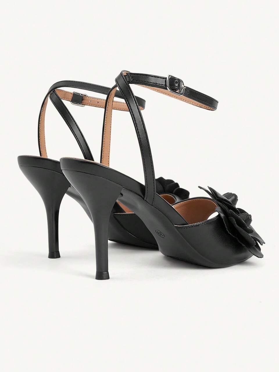 CUCCOO CHICEST Flower Decoration Stiletto Sandals Back Strap Design Summer Temperament Versatile Model Commuter Dating Fashion Women's Shoes Versatile High Heels