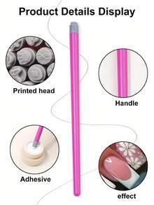 Nail Stamp Pen Tool Set With Silicone Replacement Heads Nail Art Stamper Stamp Brush Kit For DIY Nail Design Home Salon Manicure Gift - Multicolor - View 7