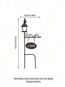 Haus Hana Courtyard Pigeon Flower Decoration, Japanese Style Iron Flower Garden Balcony Ornaments, Grocery Decoration Succulent Pot Flowerpot Metal Decoration Inserts, Multi Style Courtyard Decoration Inserts For Lighthouses, Outdoor Courtyard Label Stakes. - multicolor - View 12
