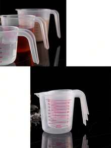 3pcs Transparent Plastic Baking Measuring Cups With Pvc Scale High Precision Graduated Markings Multifunctional Kitchen Tool 8.45oz 16.91oz 33.81oz For Home Baking Cooking Kitchen Daily Utensil Supplies - Multicolor - View 10