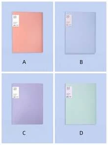 Carpeta de documentos de unicolor multicapa tamaño A4 con páginas interiores transparentes para la gestión de documentos, gran capacidad, organizador, útiles escolares, equipo de estudio esencial para la organización - Multicolor - Ver 13