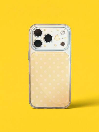 ShellaStory Fresh Color-Blocked Polka Dots Compatible With Apple 17pm Phone Case, Phone 16 Drop-Glue Fruit 15 Full Cover 17 High-Appearance Girl, Geometry, Literature, Little Fresh, Color-Blocked Wind, Niche, Soft Girl, Ins Style