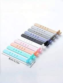 Silicone Cable Ties Reusable Adjustable Wire Organizer Cord Holder Straps For Charging USB Headphone Computer Desk Office Travel Durable Non Slip Flexible Multi Use Strong Versatile - Multicolor - View 2