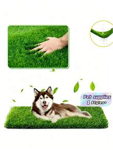 Ultimate Washable Dog Grass Mat - Reusable, Odor-Resistant, Pet Training Artificial Grass, With Anti-Slip Bottom Back. Easy-To-Clean Urine Pad, Suitable For Indoor/Outdoor Use. Grass Leaf Length: Approximately 2 Centimeters. - Multicolor - View 1
