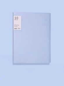 Carpeta de documentos de unicolor multicapa tamaño A4 con páginas interiores transparentes para la gestión de documentos, gran capacidad, organizador, útiles escolares, equipo de estudio esencial para la organización - Multicolor - Ver 9
