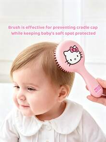 HELLO KITTY AND FRIENDS | SHEIN 2 Pcs Soft  Blue Hair Brush And Comb Set Baby's Soft Spot Protected,Cute Cartoon - Multicolor - View 4