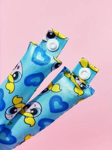THE POWERPUFF GIRLS X SHEIN 6件組卡通印花免加熱捲髮工具套組 - 彩色 - 查看 8