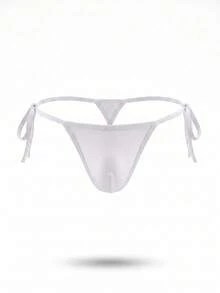 DrisQ DrisQ 1件男士純色綁帶性感內褲 - 白色 - 查看 4
