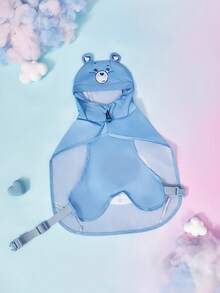 Care Bears X PETSIN Jas Hujan Hewan Peliharaan Berkerudung Lucu dengan Motif Awan - Baby Blue - View 8