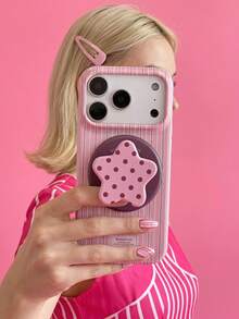 ShellaStory Film Lembut Cocok Untuk Casing Ponsel 17pm Apple 16 Titik Bintang Braket Magnetik 15 Garis Benturan Warna 17 Mode, Personalisasi, Kreativitas, Geometri, Gaya Sederhana, Gaya Benturan Warna, Niche, Gaya Ins - Berwarna merah muda - View 2
