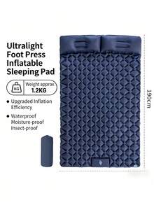 1PC Thickened Moisture Proof Portable Foot Pump Inflatable Sleeping Pad Mat For Outdoor Camping Beach Picnic Road Trip Indoor Temporary Rest Random Color Random Style - Multicolor - View 6
