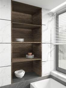 1 Roll Removable Waterproof Wood Look Contact Paper, Self Adhesive Vinyl Wallpaper For Kitchen Cabinets Bathroom Walls Bedroom Furniture Countertops, Peel And Stick Decor For Renters, Easy To Apply & Remove Without Damaging Surfaces - 1 - View 3