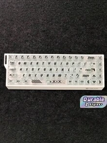 Printed Pattern Transparent Carbon Fiber Texture Keycaps, Clear Light Through Custom Mechanical Keyboard Replacement Keycaps, Only Keycaps, No Keyboard Included - View 9