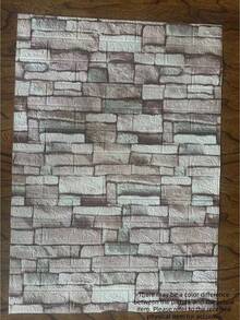 1Roll Ceramic Tile Sticker Easy Apply Peel Off Freely Cuttable For Kitchen Living Room Bathroom Hallway Fashionable Home Wall Decor Room Sticker Wallpaper - Brick yellow - View 11