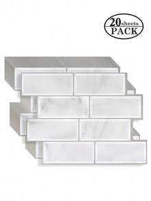 Removable Tile Backsplash Stickers, Subway Tile Pattern, Peel And Stick Tile Backsplash For Kitchen And Bathroom, Size: 11.56 Inches X 8.38 Inches, Decorative Stickers For Room, Nursery, Playroom, Living Room, Bedroom - Marble Pattern - View 15
