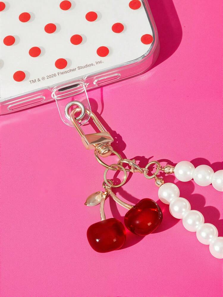 Betty Boop x SHEIN بطانية هاتف محمول بنمط كرتوني مع سلسلة معلقة، حماية ضد السقوط لسلسلة آيفون 11-17 - متعدد الألوان - مشاهدة 7