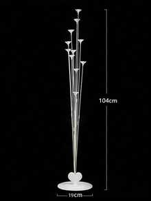70/130/160cm 可調式氣球柱支架套組，可重複使用氣球架，附堅固底座與支柱，易組裝氣球架，生日、婚禮、訂婚、週年紀念、夏季與聖誕慶祝派對裝飾用品 - 白色 - 查看 25